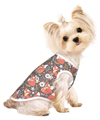 Produktbild von Langärmliges Hundeshirt ohne Kapuze mit Fuchsprint – Schwarz – Größe S