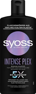 Produktbild von 3 x Syoss Shampoo Intense Plex Für stark geschädigtes Haar Repariert & Stärkt je 440 ml