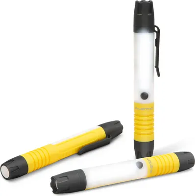 Produktbild von 1x Kompakte LED-Taschenlampe mit COB-Technologie - 200 + 110 Lumen, Magnetfuß & Hosenclip, Betrieb mit AAA-Batterien [18630]