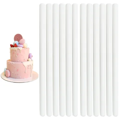 Tortenstützen 12er-Set, Kunststoff, 30 cm, wiederverwendbar