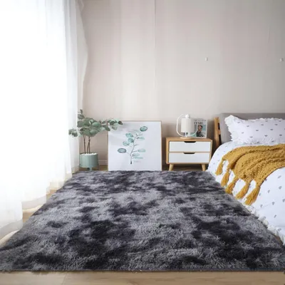 Immagine prodotto di Tappeto spesso, color grigio scuro, 120 x 160 cm, tappeto per soggiorno