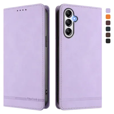 Obrázek produktu pro Pouzdro pro Samsung Galaxy A35 5G, retroPolyuretankožené flip pouzdro s stojánkem a přihrádkami na karty Fialový