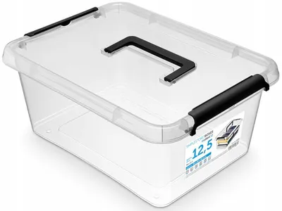 Produktbild von ORPLAST SimpleStore Aufbewahrungsbox mit Griff transparent 15,5 L
