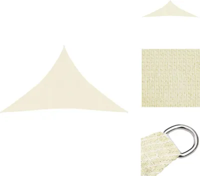 Immagine prodotto di vidaXL Tenda da sole 160 g/m² crema 3x3x4,2 m HDPE - Ombrelloni e tende da sole