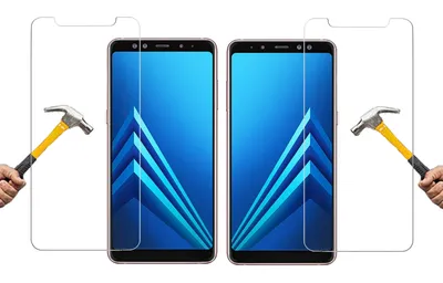 Produktbild von ino 2x Schutzglas für Samsung Galaxy A8 plus Panzerglas  Panzerfolie Display  Glas Glasfolie Displayglas 9H Schutzfolie A8plus