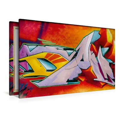 Produktbild von Calvendo Textil-Leinwand 120 cm x 80 cm quer Graffiti an der Turnhalle Gamigstraße, Meutzner Dirk; 7281114
