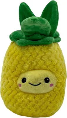 Produktbild von Soma Plüsch-Kissen Ananas XXL 20 cm Sofa-Rückenkissen Rund Lebensmittel Spielzeug Kuschel-Tier Plüsch-Tier Toy Früchte gelb