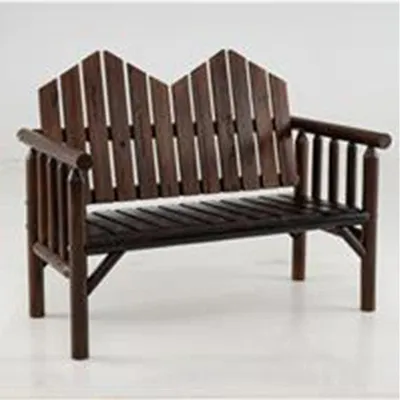 Image de Banc de jardin en bois, banc d'extérieur, mobilier de jardin, banc public – Bois massif de pin – 120 x 68 cm – Charge maximale : 300 kg