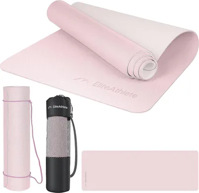 Obrázok produktu pre Podložka na jogu s protišmykovou povrchovou úpravou, rozmer 183 x 61 cm, hrúbka 0,6 cm, s popruhom na prenášanie, vhodná na pilates