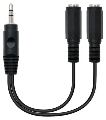 Productafbeelding van Audiokabel (3,5 mm) versteller NANOCABLE 10.24.1200, 15 cm, zwart