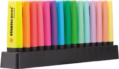 Produktbild von Premium Schreibtischset mit 15 Farben Textmarkern