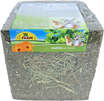 Imagen del producto de JR FARM, cubos de heno grandes con flores, 450 g