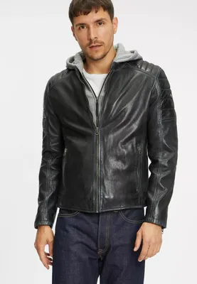Produktbild von Mauritius Lederjacke Herren GMORMEY LARETV schwarz/grau 3XL