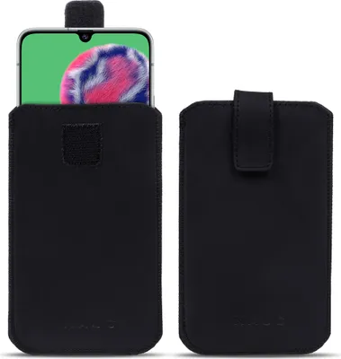 Produktbild von Leder Hülle für Samsung Galaxy M32 Schutzhülle Schwarz Handy Sleeve Tasche Case