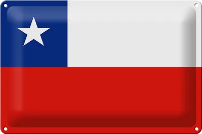 Produktbild von Blechschild Flagge Chiles 30x20cm Flag of Chile
