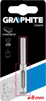Image de GRAPHITE Mèche en grès diamantée 8 mm