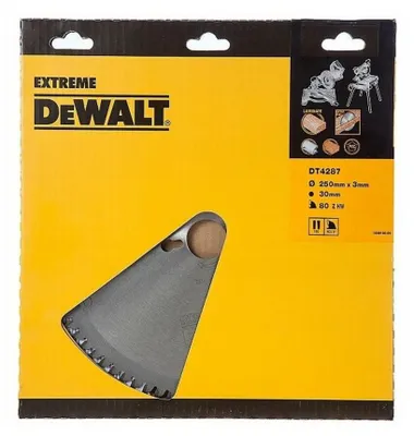 Kreissägeblatt DEWALT 250x30mm 80 Zähne Hartmetall TCG DT4287-QZ