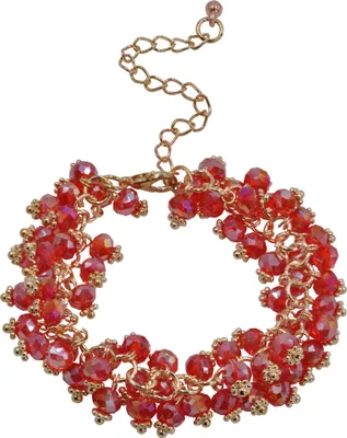 Produktbild von Steuer Modeschmuck Armband Metall 23cm Rot Glasstein 445060026