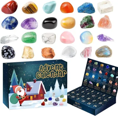 Produktbild von Adventskalender für Kinder, 2025, Edelsteine, Mineralien, 24 Tage, Weihnachten, Countdown, Adventskalender für Mädchen und Jungen
