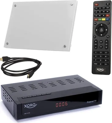 Produktbild von XORO HRT 8730 KIT - DVB-T2 HD, HEVC H.265, PVR Ready, Irdeto, freenet TV, Antenne & HDMI Kabel