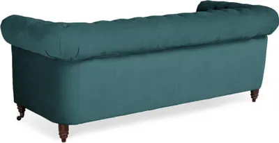 Obrázek produktu pro Klasický nábytek Chesterfield třímístná pohovka textilní pohovka ušlechtilý design zelená nová