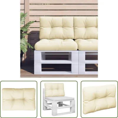 Immagine prodotto di The Living Store Cuscino Pallet Crema 50x40x12 cm Tessuto