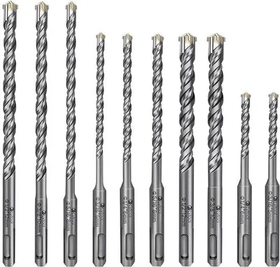 Produktbild von Betonbohrer-Set - 10er - 5mm12mm - Für Beton, Granit, Wandbohrungen, Keramikfliesen, Stein