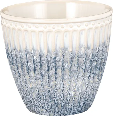 Produktbild von Greengate Alice Latte Cup ripple blue 0,35l