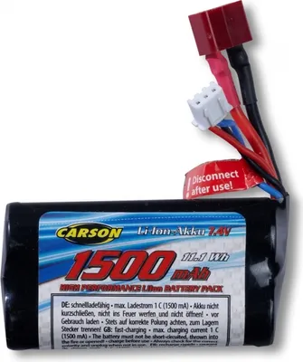 Zdjęcie produktu dla Bateria Carson 7.4V/1500mAh LiIon XS-Line T-Plug #500608271