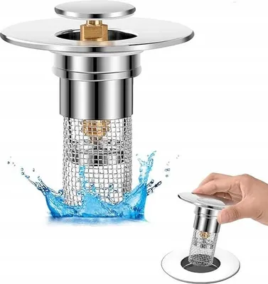 Zdjęcie produktu dla Korek do zlewu ze stali nierdzewnej 6 cm z filtrem i sitkiem