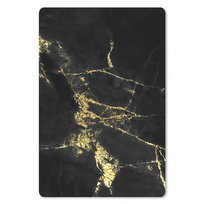 Produktbild von MuchoWow® Mauspad Mousepad Marmor - Schwarz - Gold - Luxus 18x27 cm - Mousepads - Maus Mat - Pad - Mausunterlage