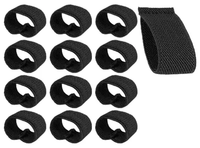 Produktbild von 12 Stück elastische Gürtelhalter, für Gürtel mit einer Breite von 3-4 cm, schwarz