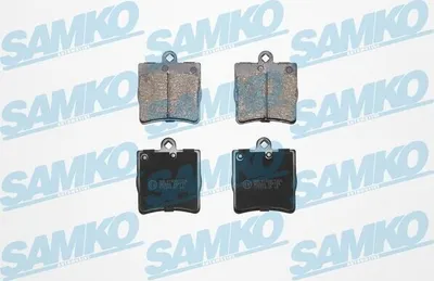 Obrázek produktu pro SAMKO 5SP726, sada brzdových destiček, zadní brzdy, kompatibilní s:* MERCEDES-BENZ C-třída, limuzína (W203)* MERCEDES-BENZ C-třída, kombi (S203)* MERCEDES-BENZ C-třída, limuzína* MERCEDES-BENZ SLK