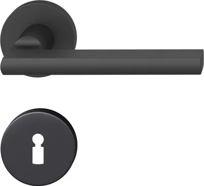Produktbild von FSB Drückergarnitur 12 1035 ASL auf Rosette BB, schwarz matt