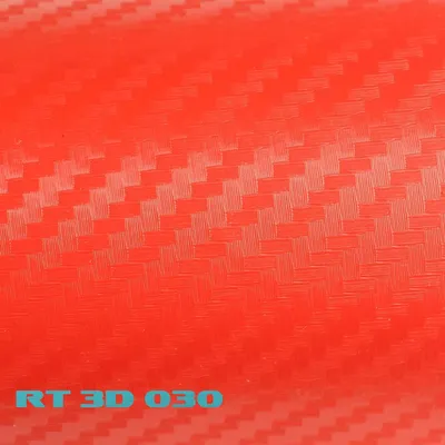Produktbild von (5,91€/m²) Rapid Teck® 3D Carbon Folie Rot Autofolie 152 cm Breite Laufmeterware selbstklebende Folie mit Luftkanälen Auto Folie Carbonfolie