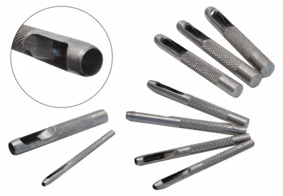Immagine prodotto di Set-kit punzoni per cuoio, utensili per la lavorazione della pelle 9 pezzi Satra