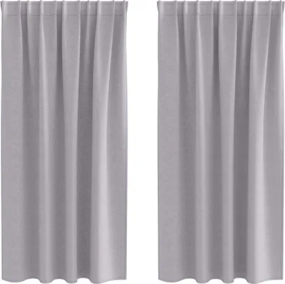 Imagen del producto de vidaXL Cortinas opacas con ojales, 2 unidades, gris metálico