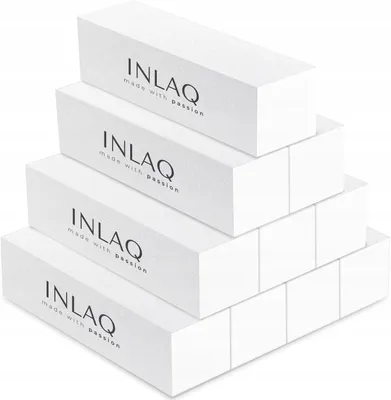 Produktbild von INLAQ Polierblock Nagelfeile 10er Set Weiß 240/240