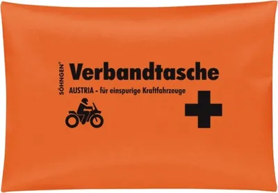 Produktbild von KFZ Verbandtasche Austria orange für einspurige Kraftfahrzeuge