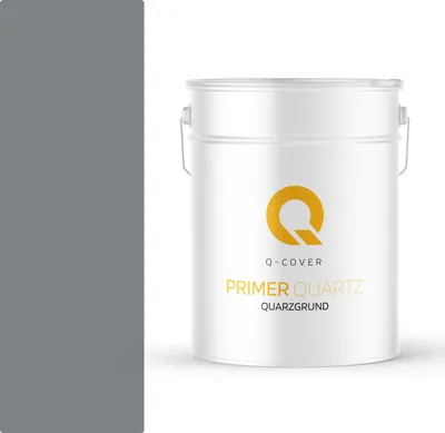 Produktbild von Q-Cover Quarzgrund Für Buntsteinputz 15kg Silber M11 Acrylatdispersion Grundiermittel Innen & Außen Für Wände Ca. 0,3-0,4 Kg/M2