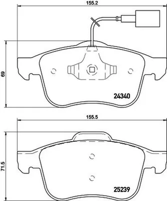 Produktbild von HELLA 8DB 355 015-531 Bremsbeläge Satz Vorne Bremsklötze für ALFA ROMEO GIULIETTA (940) für DODGE Dart Limousine (PF)
