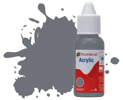 Immagine prodotto di Humbrol DB0145 - Flacone contagocce in acrilico Humbrol, 14 ml, n. 145, grigio medio opaco - Nuovo