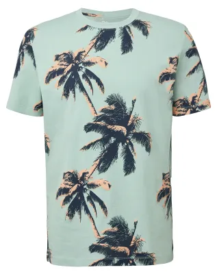Produktbild von s.Oliver Baumwoll T-Shirt mit All-over-Print, Rundhals und Regular Fit