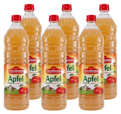 Produktbild von Feldmann Apfelessig 5% -naturtrüb- (10 x 1,0L)