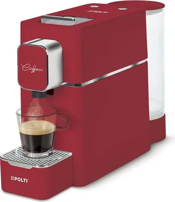 Produktbild von Polti Coffea S15R, Pod-Kaffeemaschine, 0,85 l, Kaffeepad, 1400 W, Rot