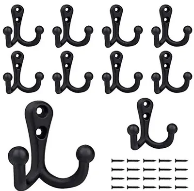 Image de Lot de 10 supports muraux doubles de style antique, couleur noire