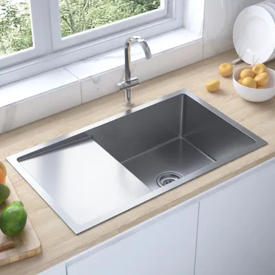 Produktbild von The Living Store Handgemachte Einbauspüle Edelstahl