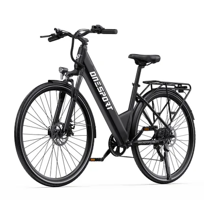 Image de VTT électrique urbain pour adultes, 250W, vitesse maximale de 25 km/h, batterie 36V 13Ah, freins à disque mécaniques, pneus larges de 27,5 pouces, charge maximale de 120 kg