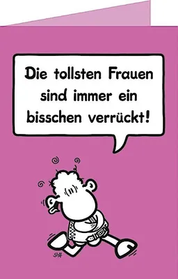 Produktbild von XXL Klappkarte Geburtstag Sheepworld \Die tollsten Frauen sind immer ein bisschen verrückt!\", 60 cm x 42 cm, mit Kuvert"