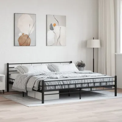 Produktbild von vidaXL Posteľný rošt čierna oceľ 200x200 cm